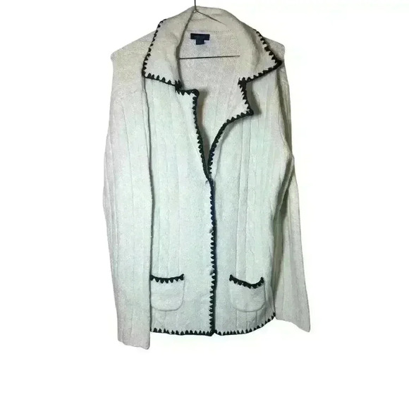 Westbound button up nylon/wool blend sweater size xl - Picture 6 of 8